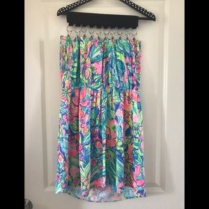 EUC Lilly Pulitzer Strapless Windsor Dress XL